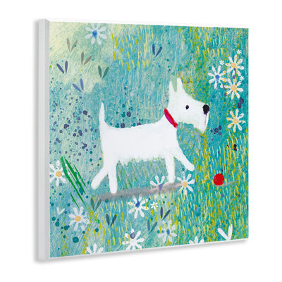 Little White Scottie Dog Wall Plaque, design by Clare Tupper