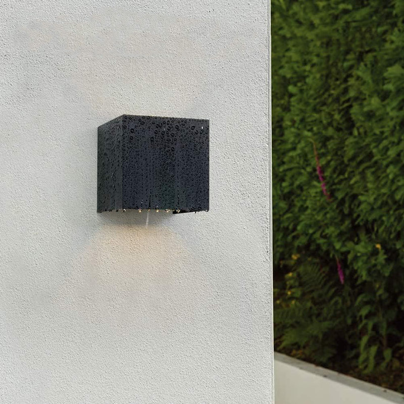 Matte Black 10cm H Outdoor Sconce