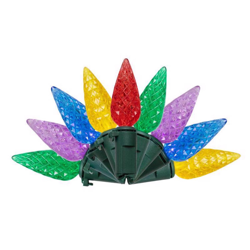 Guirlande de lumières multicolores à DEL C6 50 pi.