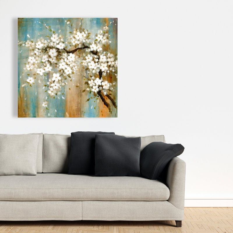 Fleurs de cerisier relaxantes - Toile de bureau blanche pour la décoration intérieure