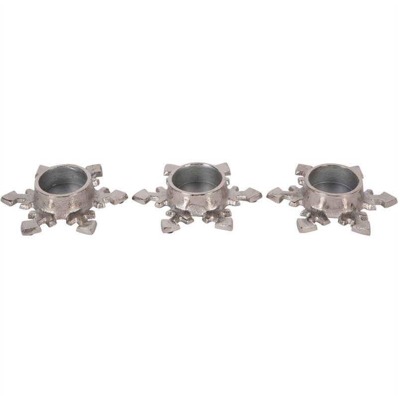 3 Piece Aluminium Tabletop Tealight Holders Set