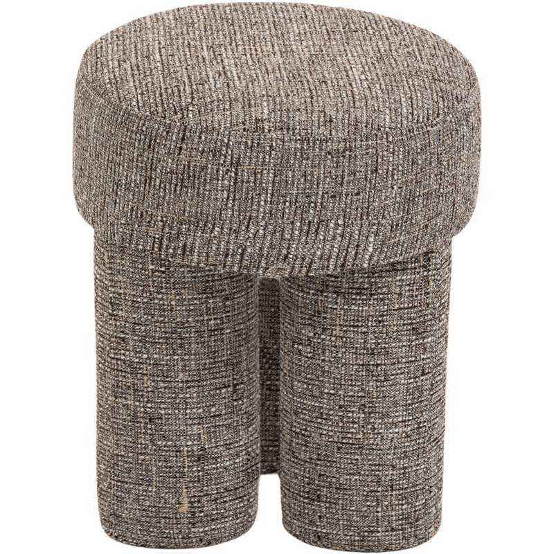 Repose-pieds carré large de 14,5 po Larson, Tissu en polyester brun
