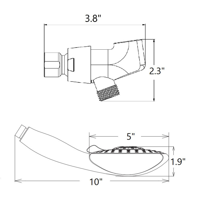 Handheld Shower Head 2.0 GPM GPM with Self-Cleaning, Brushed Nickel