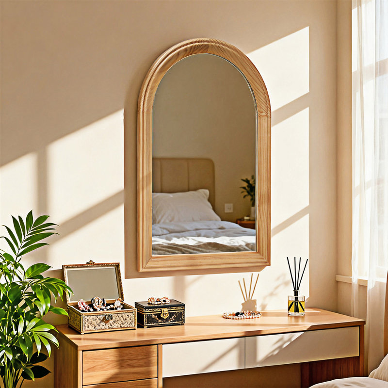 Wood Framed Wall Mirror