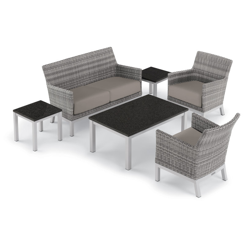 Argento and Travira Outdoor Conversation Set, Stone