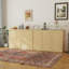 Buffet cannelé avec tablettes réglables - Rangement moderne pour salle à manger, salon, cuisine, couloir