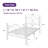 Anterrio Metal Open-Frame Bed with Butterfly Pattern Design Headboard and Footboard-2135558778-2135558436