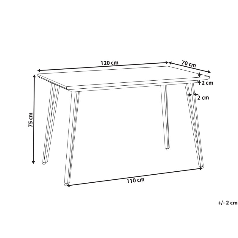 Casia Rectangular Dining Table with Iron Base