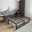 Francine 14'' No Headboard Metal Bed Frame with Cross Bed End-1593544429
