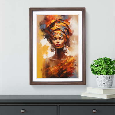 African Woman Impressionism No.2 - Framed Print