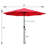 Outdoor Patio Umbrella 10FT(3M) WITHOUT FLAP ,8Pcs Ribs,With Tilt ,With Crank,Without Base,Pole Size 38Mm(1.49Inch)