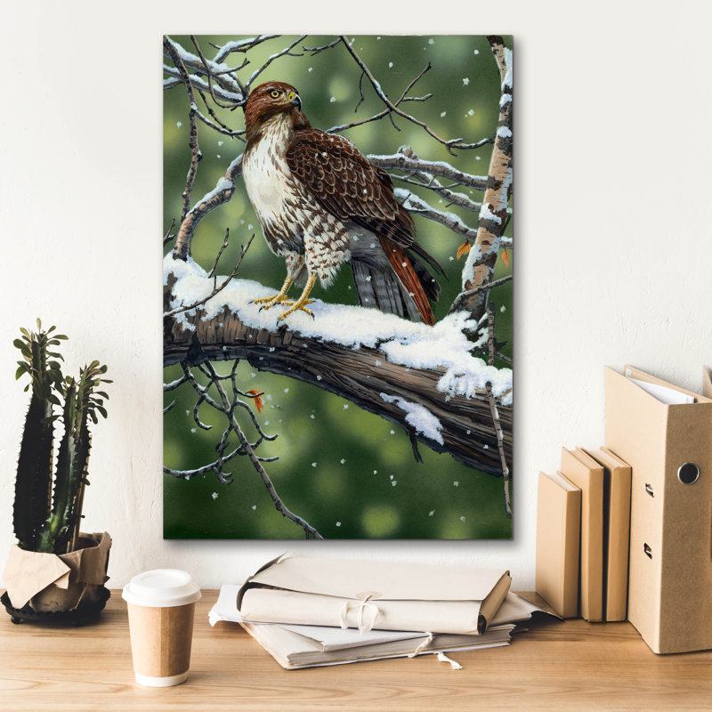 " Red Tailed Hawk " by William Vanderdasson, 26" H x 18" W x 0.75" D