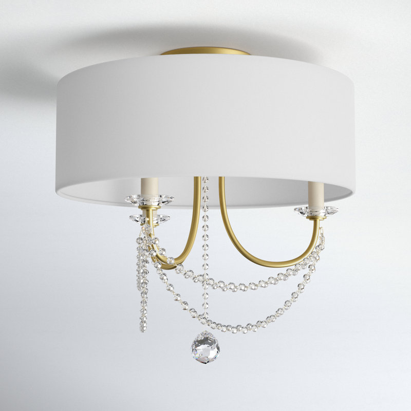 Paradiso Fabric Flush Mount, Gold