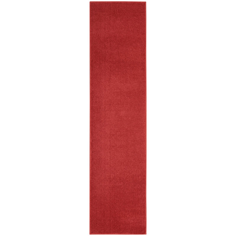 Nourison Essentials Brick Red Indoor/Outdoor Area Rug, Runner 2'2" x 14
