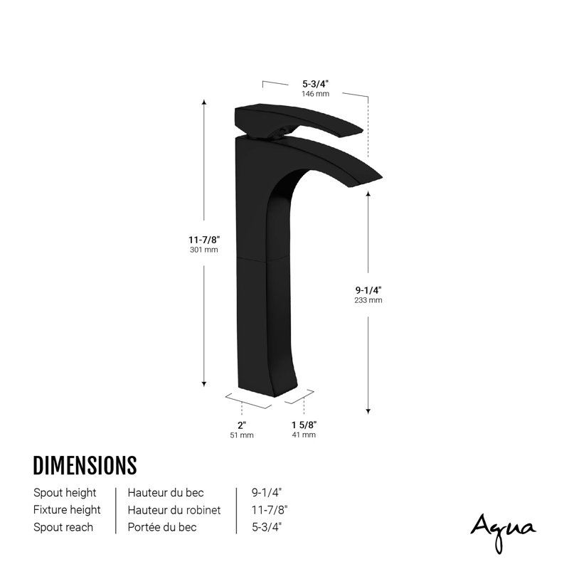 Robinet pour salle de bain Modern, Noir