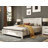Roundhill Furniture Realynn 3-Piece Wood Bedroom Set, Panel Bed with 2 Nightstands, Off-White Finish-109268151