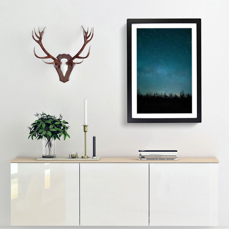 Above the Forest in Abstract - Framed Print, Black Framed, 65cm H x 48cm W x 2cm D
