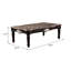 Table basse, plateau en marbre naturel et noir