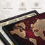«Maroon World Map Wall Art»-1404668424