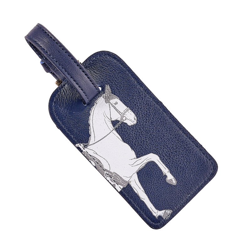 Equestrian Animals Plaque, Blue
