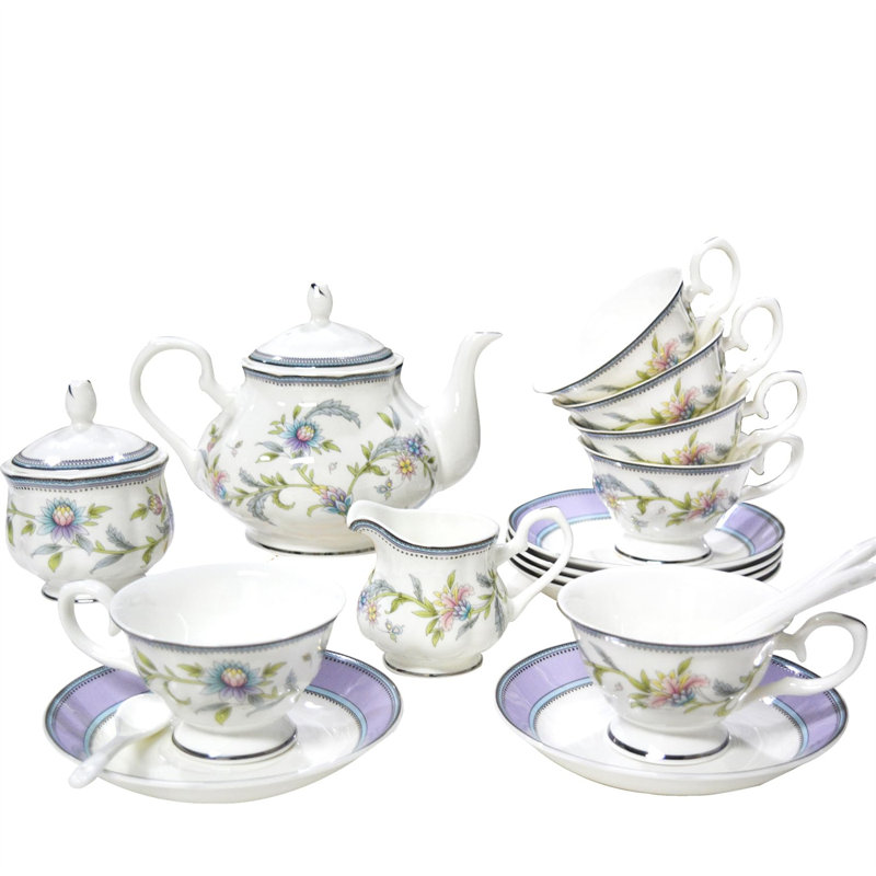 DNGJU 28oz. Floral Teapot Set