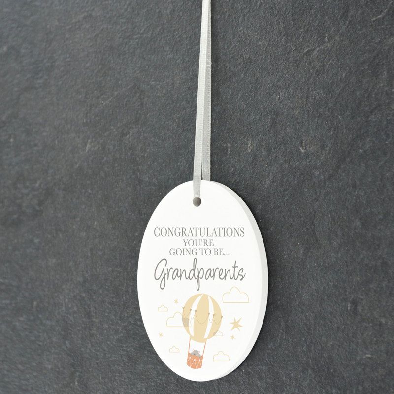Grandparents To Be Oval Shaped Ceramic Ornament
