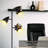 Industrial Tree Floor Lamp With 3 Adjustable LED Lights, Dimmable Standing Lamp For Living Room, Bedroom, Or Office Reading