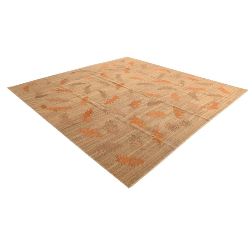 10 Ft Square Parrett Brown Rug