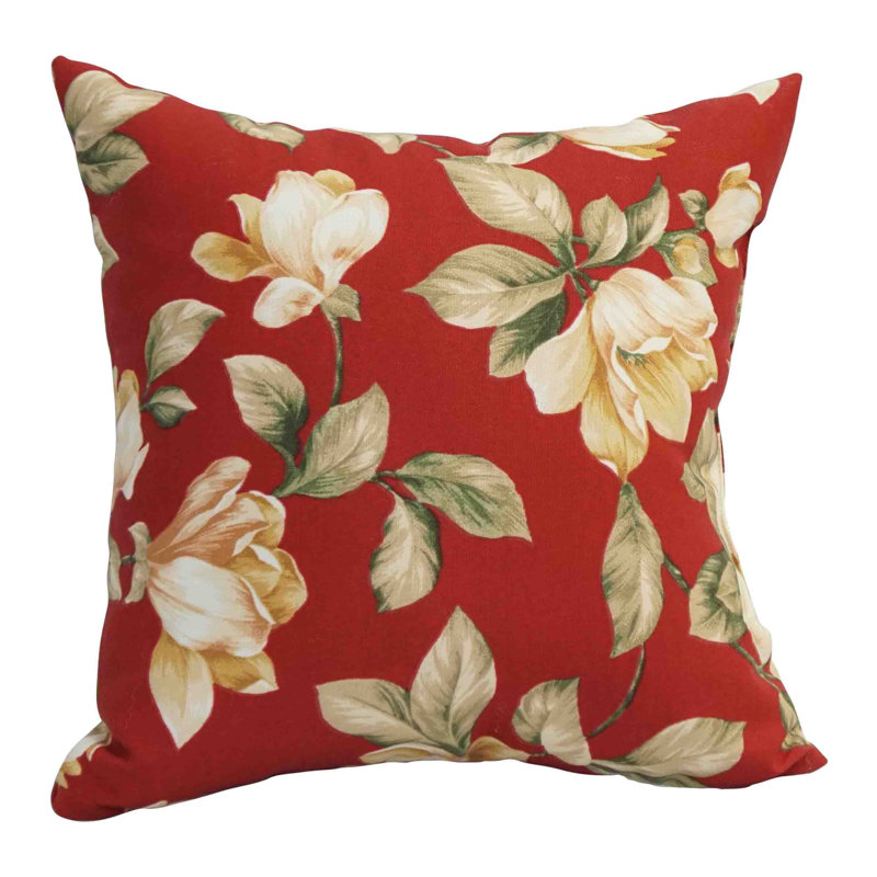 Outdoor Cushion Collection Floral Outdoor Reversible Throw Pillow