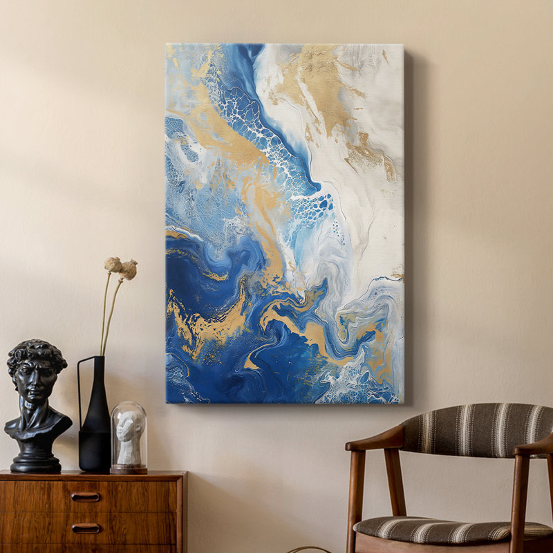 Série ABSTRACT CDXII - Toile tendue avec châssis de qualité supérieure - Prêt à être accroché, H 36 po x l 24 po