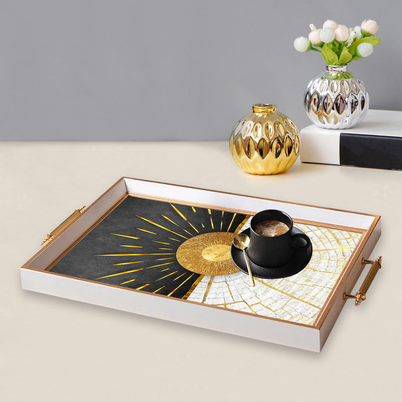 Elegant Glass Tray, 19.7 x 11.4 x 1.4 inches | 100% Durable Glass Construction | Easy to Clean with Damp Cloth | Ideal for Serving, Decorative Display, and Organizing | Stylish Addition to Home Décor