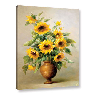 Sunflower In Bronze I by 0 Welby - Print on Canvas