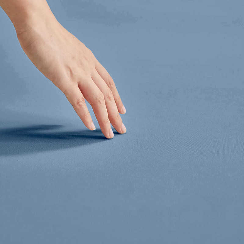 Iaan Soft Microfiber Brushed Deep Fitted Sheet, Single, Double , King, Blue, Double (4'6)