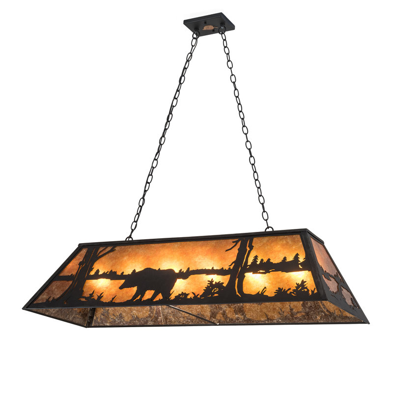 Rustic Lodge 6 - Light Pendant, 16" - 45.5" H x 48" W x 17" D