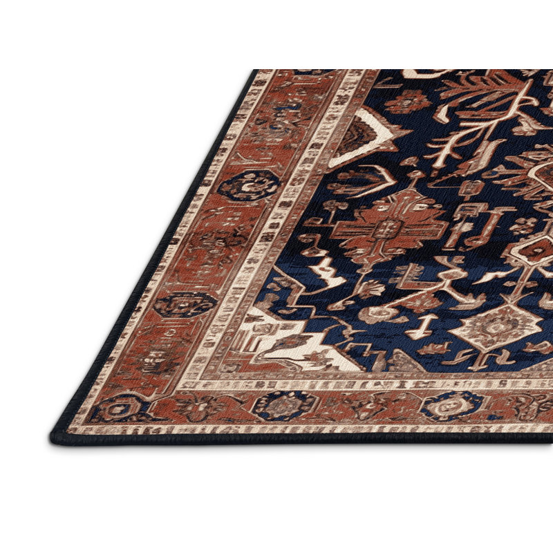 Tapis brun lavable à la machine, Carré 6 pi