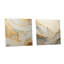 Beige et or, pierre de glacier Simplicity II - formes abstraites, ensemble d'acryliques sur verre, ensemble de 2-2038409093