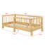 Cadre de lit pour enfant avec barrières de sécurité, lit Montessori convertible 3 en 1 en lit plateforme pour chambres modernes-94135954-94135955