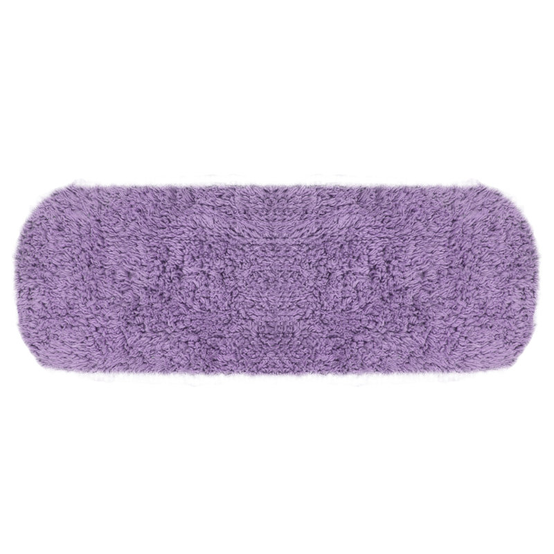 100% Cotton Tufted Bath Rug, Extra Soft & Machine Washable 10x22" Tank Cover, Purple