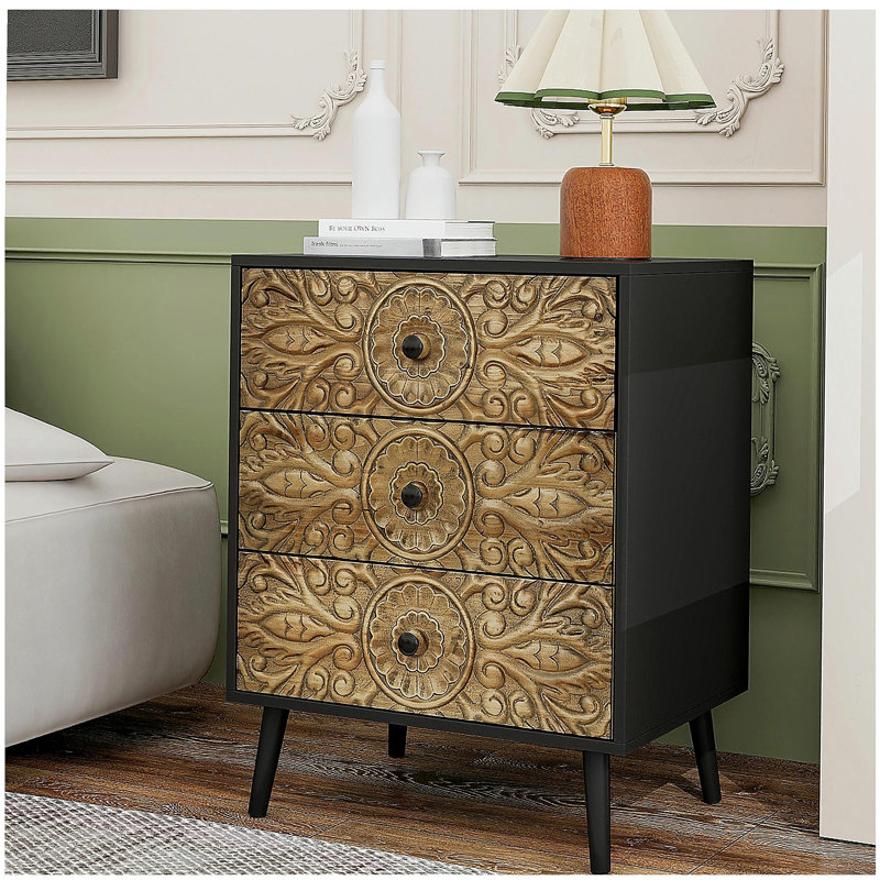 Armoire 3 tiroirs, mobilier américain, convenant à la chambre à coucher, au salon et au bureau