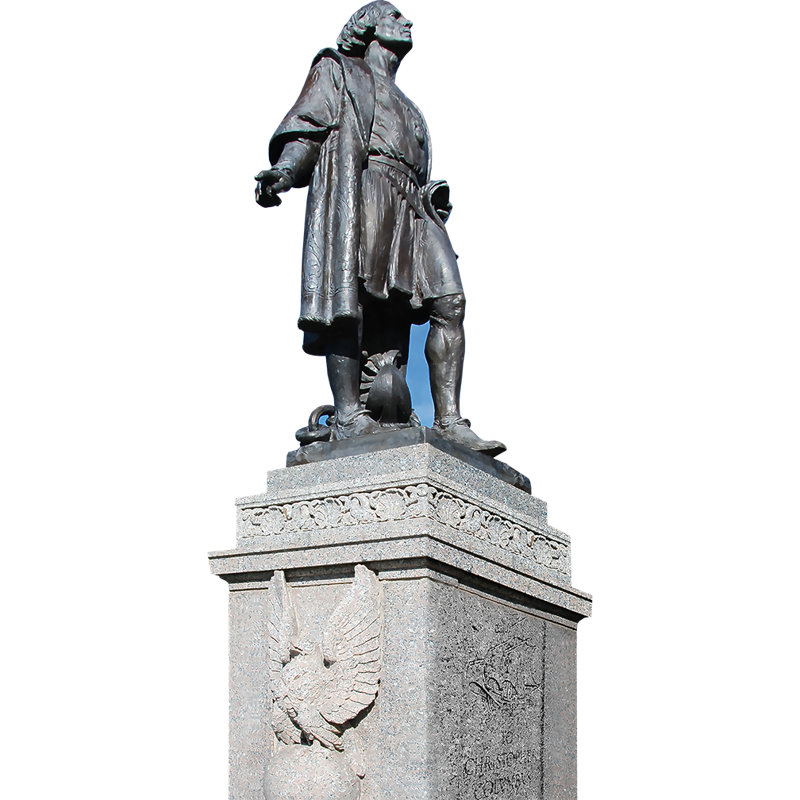 Statue de Christ-Colomb en carton debout