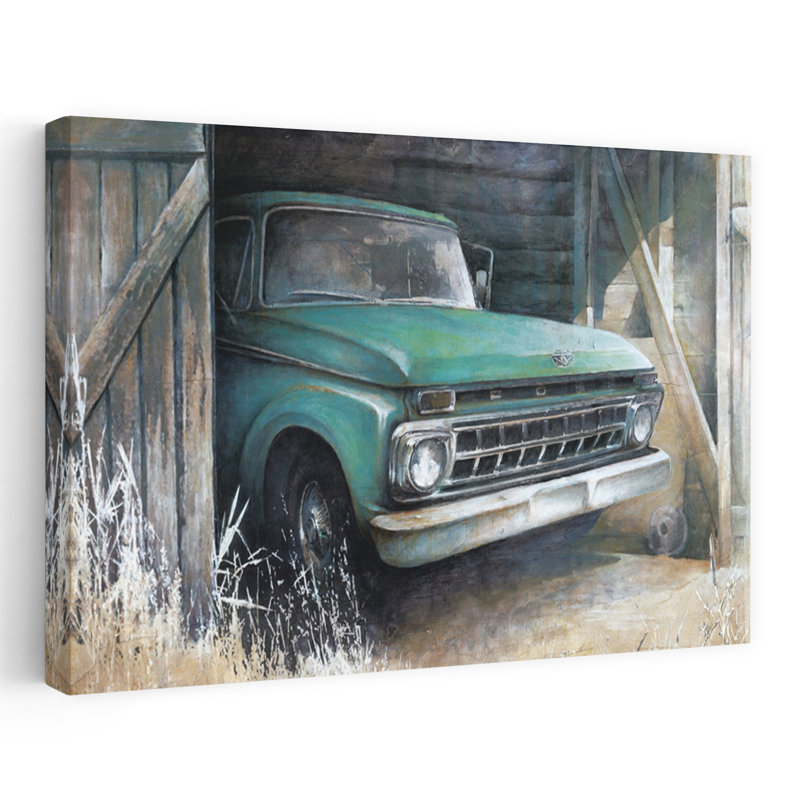Ce vieux camion, art architectural rétro, H 24 po x l 16 po