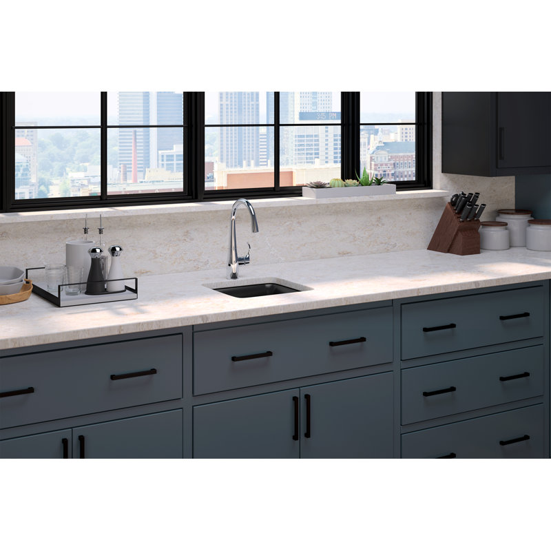 Simplice Single-Handle Bar Sink Faucet, Secondary Faucet with High-Arch Swing Spout, Vibrant Brushed Moderne Brass