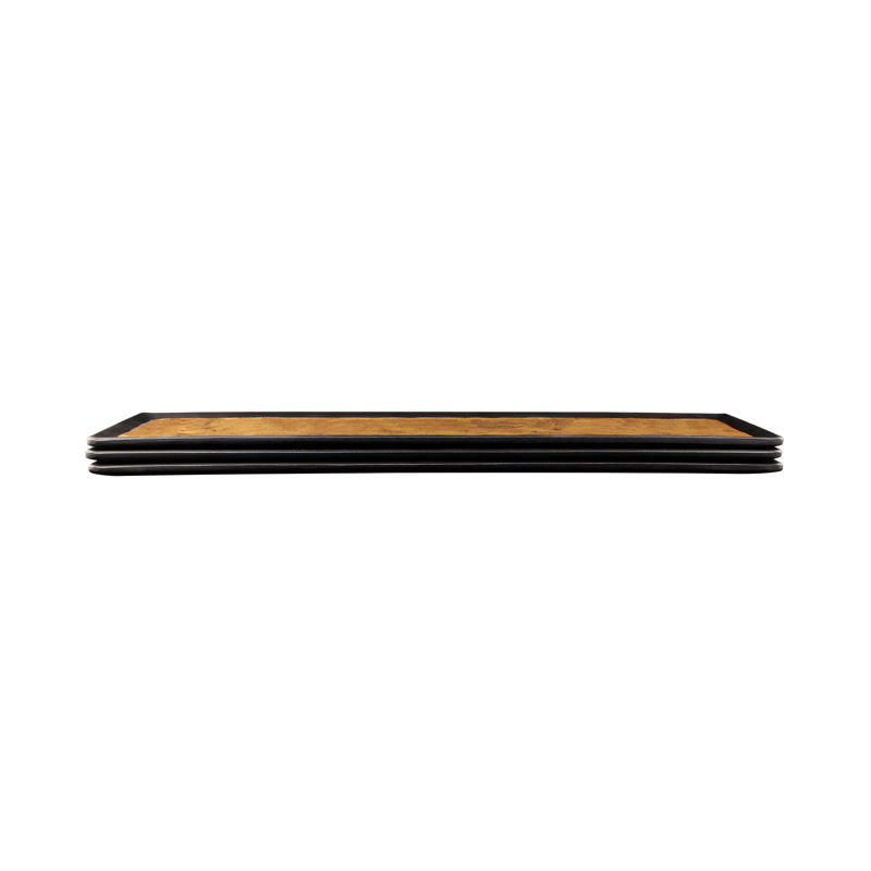 Elite Global Solutions Kobe Melamine Tray, Gold, 0.5" H x 20.75" W x 6.38" D