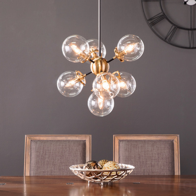 Lampe suspension contemporaine 7 lumières