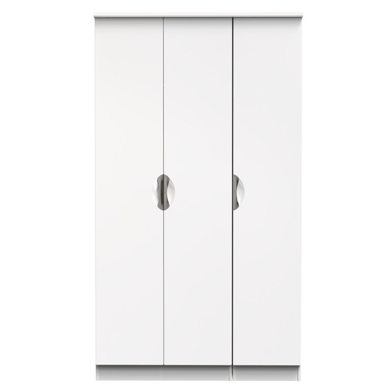 Bhodhini Manufactured Wood Wardrobe, Gloss/White