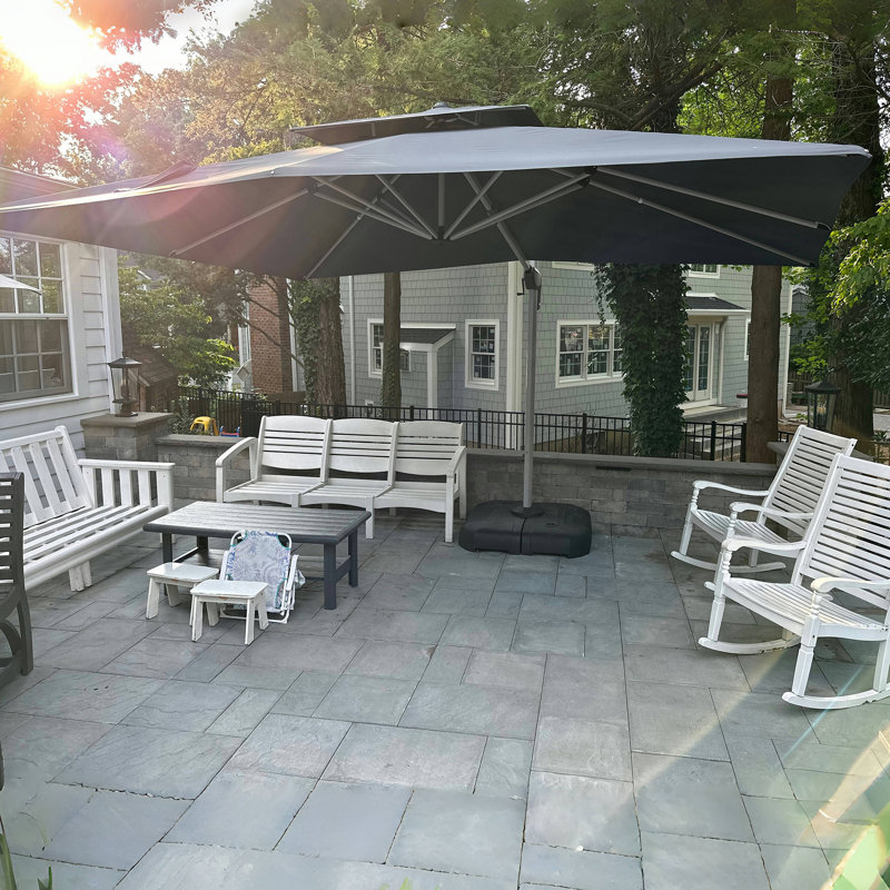 304cm X 396cm Rectangular Cantilever Parasol, Grey
