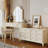 74.8"French-style integrated dressing table with a vanity mirror-1641848152