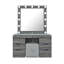 Ensemble coiffeuse et tabouret gris Lexi
