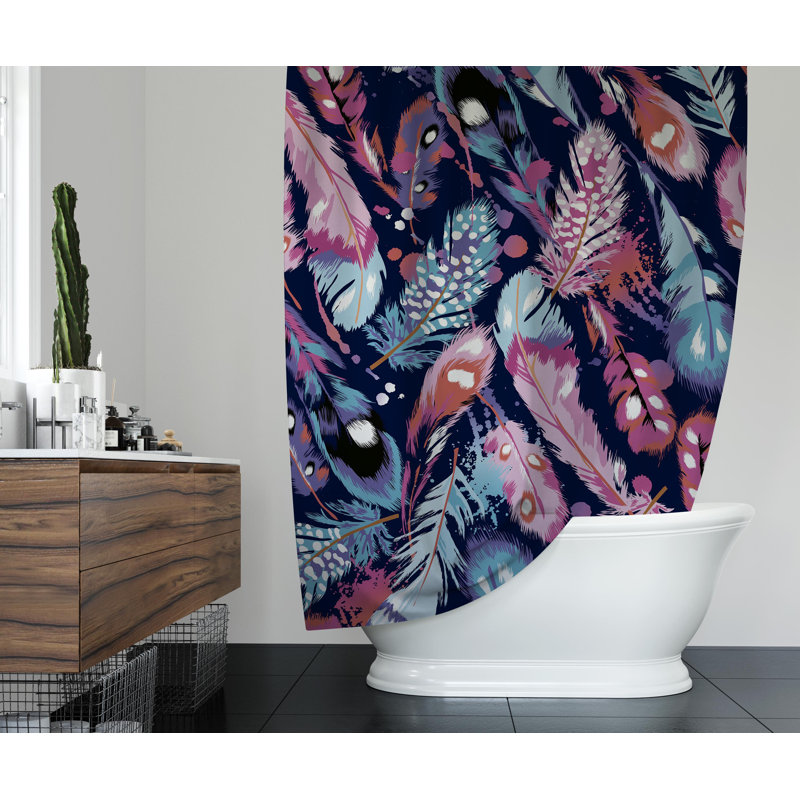 Abstract Shower Curtain, 90" H x 70" W