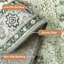 Oriental Performance Machine Washable Non Slip Neutral Green Indoor Area Rug-712076792